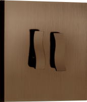 Переключатель на 2 тумблера, клавиша Wave, 10AX 250V, бронза, серия N96