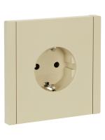 FORTE&PIANO Розетка 1-местная с заземлением с защитными шторками безвинтовое крепление 16А FP413 ваниль IEK