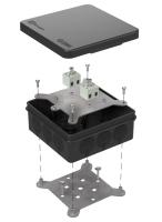 Коробка огнестойкая для о/п двухкомпонентная 60-0303-9005-FR2.5-4 Е15-Е120 RAL9005 100х100х40 (16 шт/кор) Промрукав