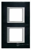 BT Axolute Антрацит Рамка 2+2 мод прямоугольная (надпись вертикально)