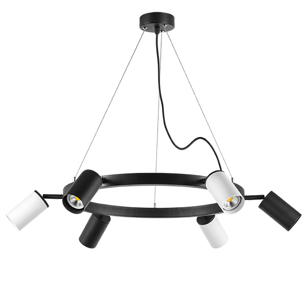 LR016373363 Люстра RULLO 6х50W GU10 ЧЕРНЫЙ/БЕЛЫЙ (571016+214437-3+214436-3)