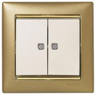 Legrand Valena Титан/Золото Рамка 1-ая