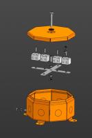 Коробка металлическая огнестойкая Октагон 70-0101-FR6.0-8 Е15-Е120 RAL2004 130х130х63 (9 шт/кор) Промрукав