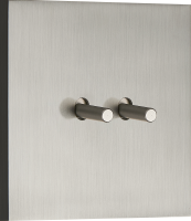 Переключатель на 2 тумблера, цилиндр, 10AX 250V, вороненая сталь, серия N96