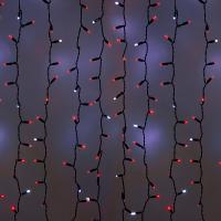 Гирлянда светодиодная Занавес 2х9м 2200 LED КРАСНЫЙ черный ПВХ IP44 эффект мерцания 220В блок в комплекте NEON-NIGHT