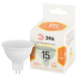 LED MR16-15W-827-GU5.3  Лампа светодиодная ЭРА STD LED MR16-15W-827-GU5.3 15Вт софит теплый белый свет GU5.3