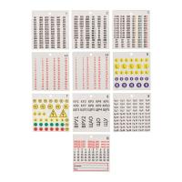 Набор наклеек «Маркировка электрощитов М-2» 100х100мм (цифры, знаки электробезопасности, 10 листов) REXANT