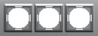 Рамка 3-я, Wave матовый серый, серия A07