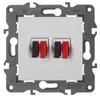 14-3112-01 ЭРА Розетка аудио двойная, IP20, Эра Elegance, белый (10/100/3200)