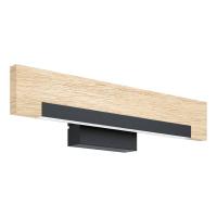 901738 Светодиодное бра CAMACHO, 1х9,6W(LED), L440, H105, А75,1050lm, сталь, дерево, черный, коричн./пластик