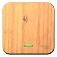 BLANCA О/У 1-клавишный ВЫКЛЮЧАТЕЛЬ (сх.1) с подсв.ИЗОЛ.ПЛ,10А,250В, ЯСЕНЬ