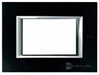 BT Axolute Черное стекло Рамка 3 мод прямоугольная