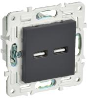 SKANDY Розетка USB A+A 3,1А SK-R15G графит IEK