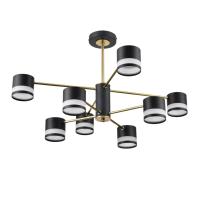 8240/8C COMFI LN25 197 черный/латунь, металл/акрил Люстра потолочная LED GX53 8*7W 220V LANIKA