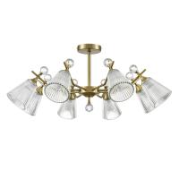 8046/8C CLASSI LN25 77 латунь/прозрачное стекло Люстра потолочная Е14 8*40W 220V AURICA