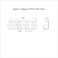 Профиль П-образный INOX (AISI 316) ППГЭМ-2000 (2,5 мм) Промрукав