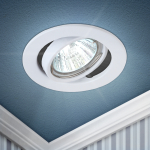 ST2A WH Светильник ЭРА штампованный поворотный MR16,12V/220V, 50W белый (100/2400)
