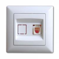 VS2811120 Цифр.телеф.розетка бел.