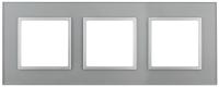 14-5103-03 ЭРА Рамка на 3 поста, стекло, Эра Elegance, алюминий+алюм (5/25/900)