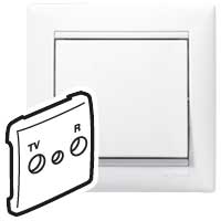 Legrand Valena Бел Накладка TV-FM розетки (стандарт Hirshman)