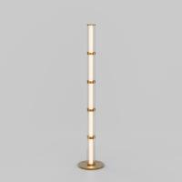 Напольный светодиодный светильник 80537/1 латунь