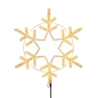 Фигура Снежинка цвет ТЕПЛЫЙ БЕЛЫЙ, размер 55x55 см NEON-NIGHT