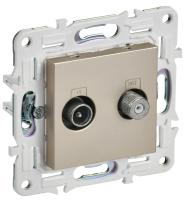 SKANDY Розетка двойная TV+SAT SK-A13Sh шампань IEK