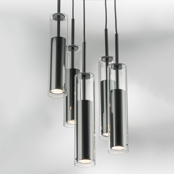 756057 Люстра CILINO 5х40W GU10 MATT BLACK