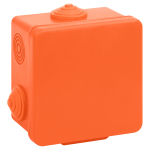 KOR-80-80-50-7g-OR-FR  Распаячная коробка ЭРА KOR-80-80-50-7g-OR-FR огнестойкая 80х80х50мм оранжевая с гермовводами 7 вх. IP54