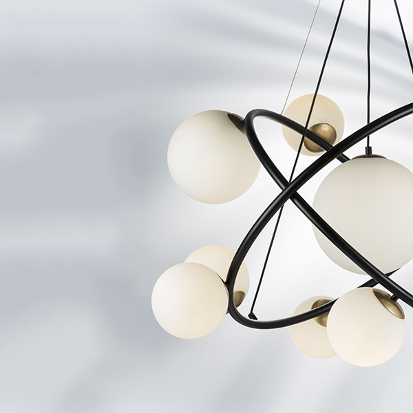 815417 Люстра CROCO 12х40W E14 ЧЕРНЫЙ МАТОВЫЙ/ЗОЛОТО