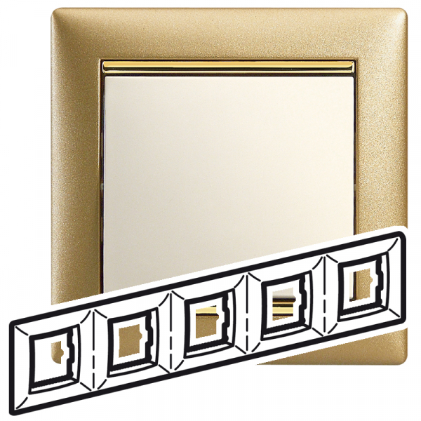 Legrand Valena Матовое Золото Рамка 5-ая гориз