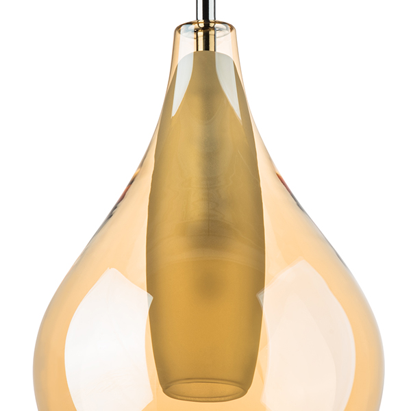 803033 Подвес PENTOLA 1х25W G9 ХРОМ/ЯНТАРЬ