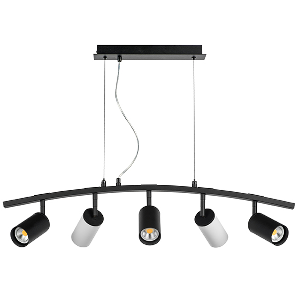 LR735373362 Люстра RULLO 5х50W GU10 ЧЕРНЫЙ/БЕЛЫЙ (571735+214437-3+214436-2)