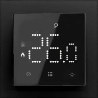 Термостат с датчиком пола, с недельным программированием, с Wi-Fi , 16 A, 55*55 мм, черное стекло