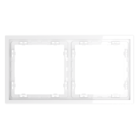 Рамка пластиковая VOLTUM S70 на 2 поста, (белый глянцевый)