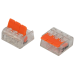 NO-225-350  Клемма ЭРА NO-225-350 универсальная 221-413 компактная с рычагами 3-проводная 0.2-4 мм2 упаковка 50 шт