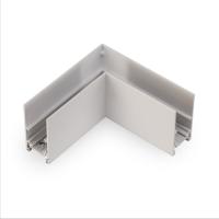 Угловой горизонтальный коннектор для накладного магнитного шинопровода MAGNET AM 401 LL-20B 90° горизонтальный WH