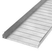 Лоток неперфорированный Профи INOX (AISI 304) 600х80x3000 (1,0 мм) (6 м/уп) Промрукав