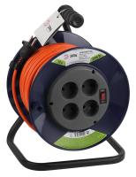 Удлинитель силовой ЭРА RPx-4s-2x1.0-30m на пластиковой катушке без заземления 4 розетки 30м ПВС 2х1мм2