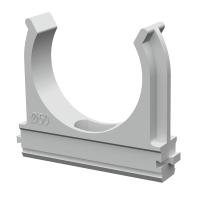 Крепёж-клипса для труб d50 мм безгалогенная (HF) атмосферостойкая серая (10шт/200шт уп/кор) Промрукав