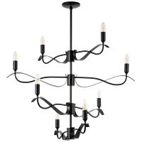 733287 Люстра RAGNO 8х40W E14 ЧЕРНЫЙ МАТОВЫЙ