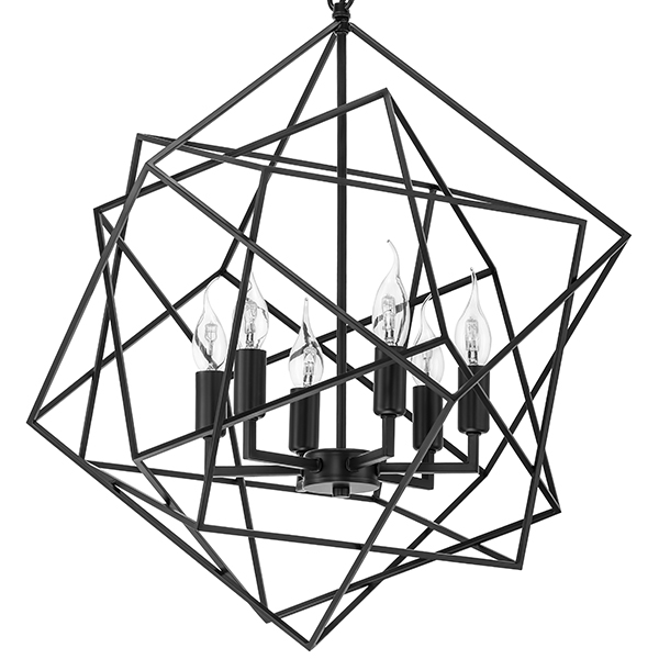 732267 Люстра GABBIA 6х40W E14 ЧЕРНЫЙ