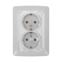 DEA Розетка 2-ая с/з с/у 16А Бел KRANZ 