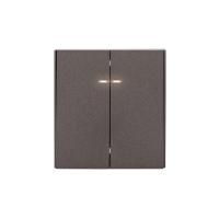 Выключатель STRONG 2 кл с подсветкой 10А с/у графит KRANZ