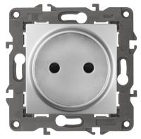 Розетка ЭРА Elegance 14-2105-03 2P, 16A-250В, IP20, алюминий