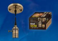 Патрон декор Vintag выкл поворотн Е27 БРОНЗА UNIEL