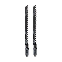 Пилка для электролобзика по дереву T244D 100 мм 6 зубьев на дюйм 8-60 мм фигурный рез (2 шт./уп.) Kranz