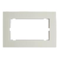 Рамка 2-местная (без перемычки), стекло, STEKKER, GFR00-7012-01, серия Катрин, белый