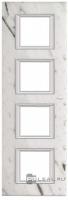 BT Axolute Белый мрамор Каррара Рамка 2+2+2+2 мод прямоугольная