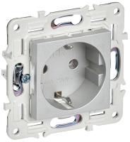 SKANDY Розетка с заземлением без защитных шторок 16А SK-R05S серебряный IEK